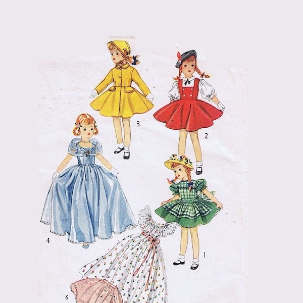 Vintage Doll Clothing PATTERN 4098 for 21" Saucy Walker Little Girl doll by Ideal a Digital PDF file emailed 2U instant download