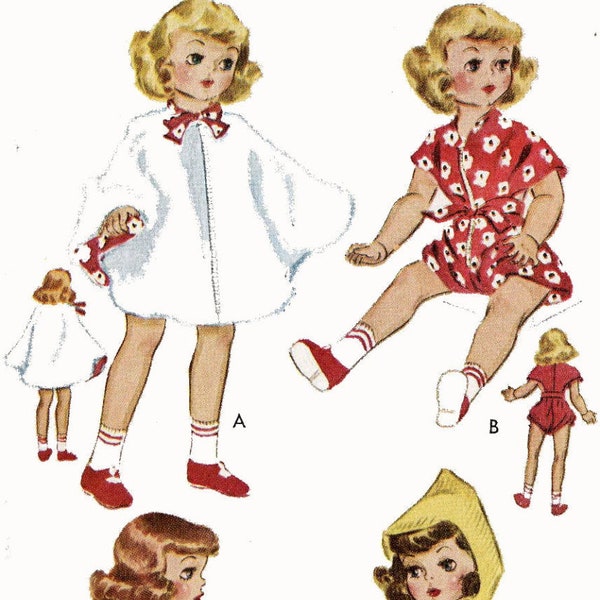 Doll Clothes PATTERN 1706 for 21" Toni Walker Saucy Walker Sweet Sue Harriet Hubbard Little Miss Revlon Dollikin by Ideal Digital PDF format