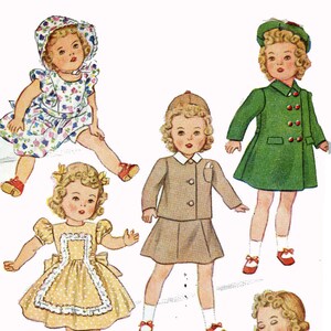 PDF Vintage 14 Toni and other Little Girl Dolls Pattern 2538 Download and Print at Home