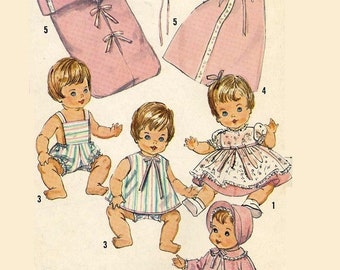 Doll Clothing PATTERN for 18" Betsy Wetsy Ginny Baby Sweetie Pie Baby Winkie and Twinkie by Ideal 5730 PDF file emailed 2U instant download