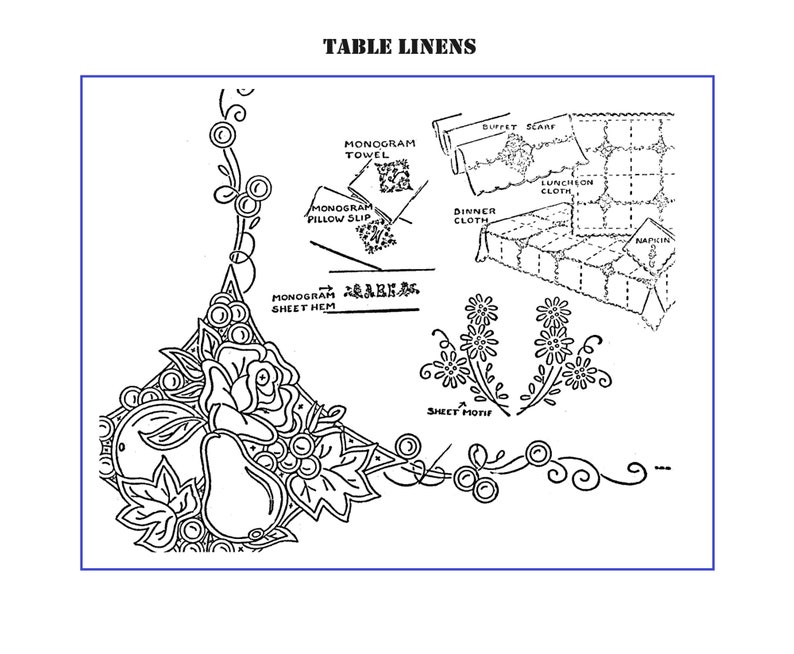 6 Vintage / Retro Hand Embroidery Patterns 62 in a PDF File Sock Doll ...