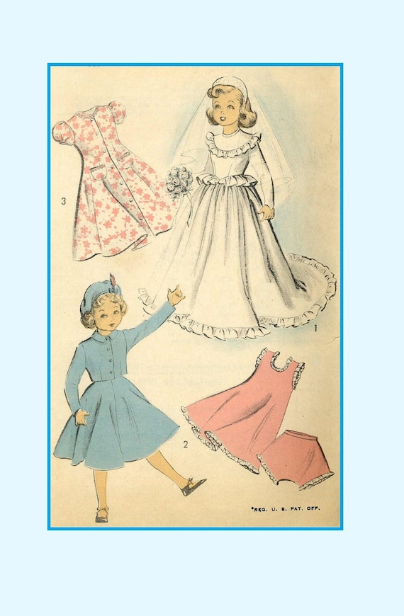 Toni Doll Clothes Vtg Dress Wardrobe Pattern ~ 19/" 20/" 21/" Miss Revlon Cissy