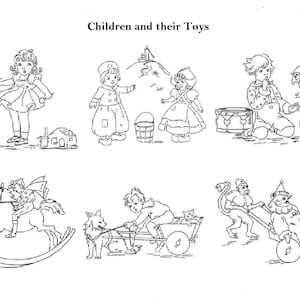 デジタルハンド刺繍デザイン - 1944年 子供、そのおもちゃ、ペット、キルト、絵、タオル用 アヒルの引っ張りおもちゃ、狩猟用テディベア 猫 犬