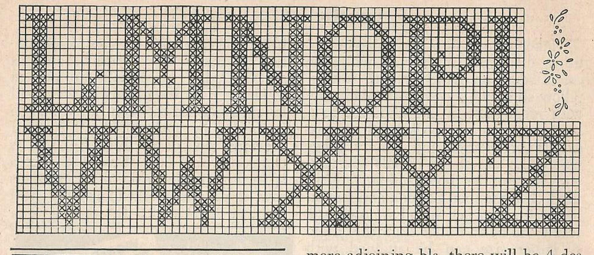 Vintage Crochet Initials Monogram Pattern - Filet Crochet - Printable ...