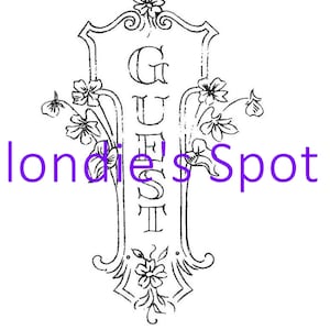 30s Digital Hand Embroidery 733 Floral Guest Towel motifs, Sprays of Flowers for Clothing Kerchiefs Doilies Tea Cloths image 1