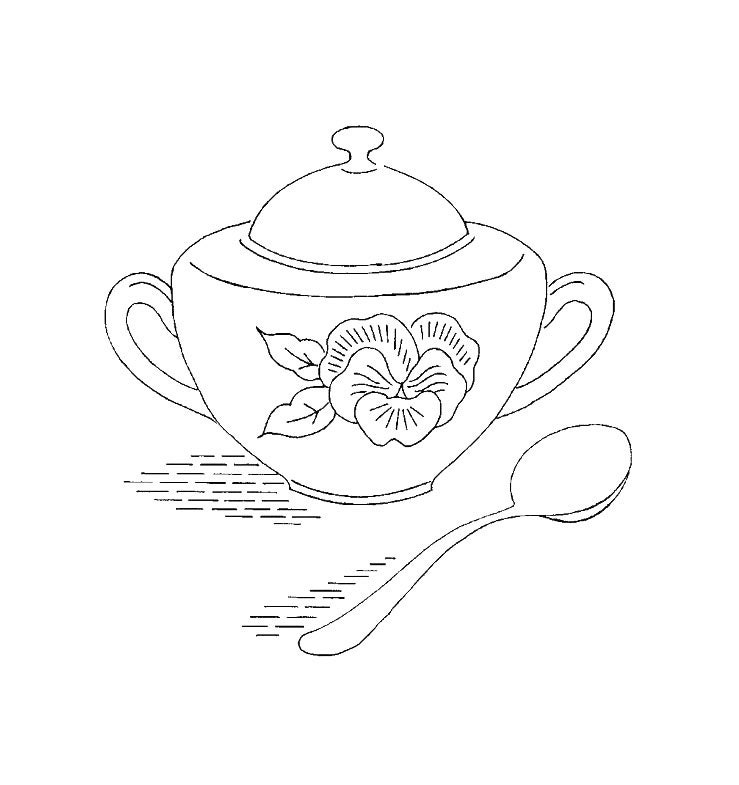 Картинки раскраски чайная посуда для детей - Фото подборки