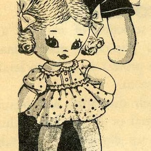 Vintage Sock Doll PATTERNS Boys & Girls with clothing 7468 size 12 inch PDF file emailed 2U  instant download