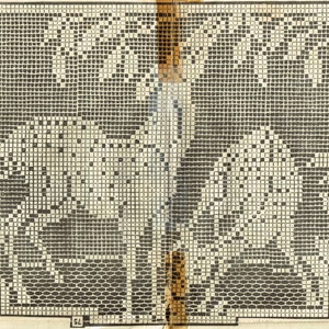 Digital Crochet PATTERN Alice Books 7076 Chair Set Deer in Filet stitching 1940s design in PDF format instant download