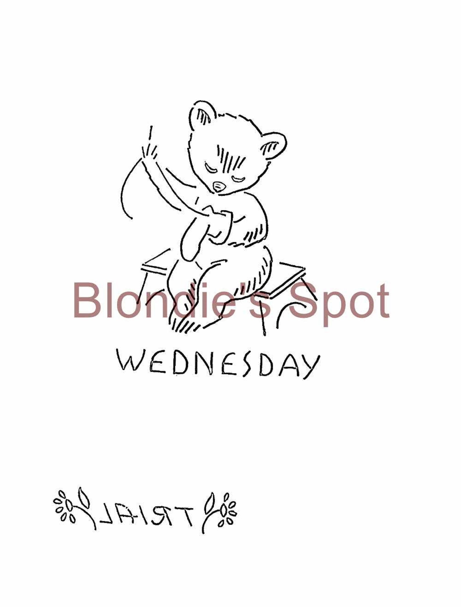 Busy Bears for Days of the Week Kitchen Dish Towels 2468 Digital PDF ...
