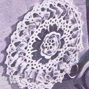 Vintage Häkelanleitung 7003 Rose Serviettenhalter 1950s PDF Instant Download