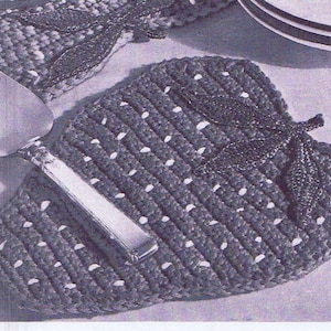 Vintage Crochet PATTERN 7010 Strawberry Hot Pad Plate Mat 1950s PDF Instant Download