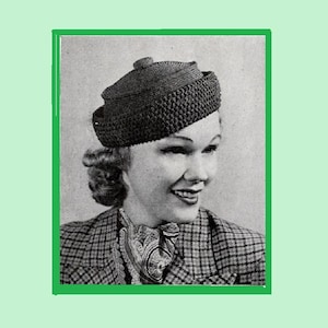Digital Crochet Pattern - The Sport hat to be made of Gimp or cotton yarn use single crochet throughout no 4 or 6 steel crochet hook