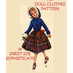 Revlon Toni Cindy Missy Doll Clothes pattern - Printable PDF Download - 2255 - 18&quot; dolls  Ballet costume Leotard Tutu Evening Gown