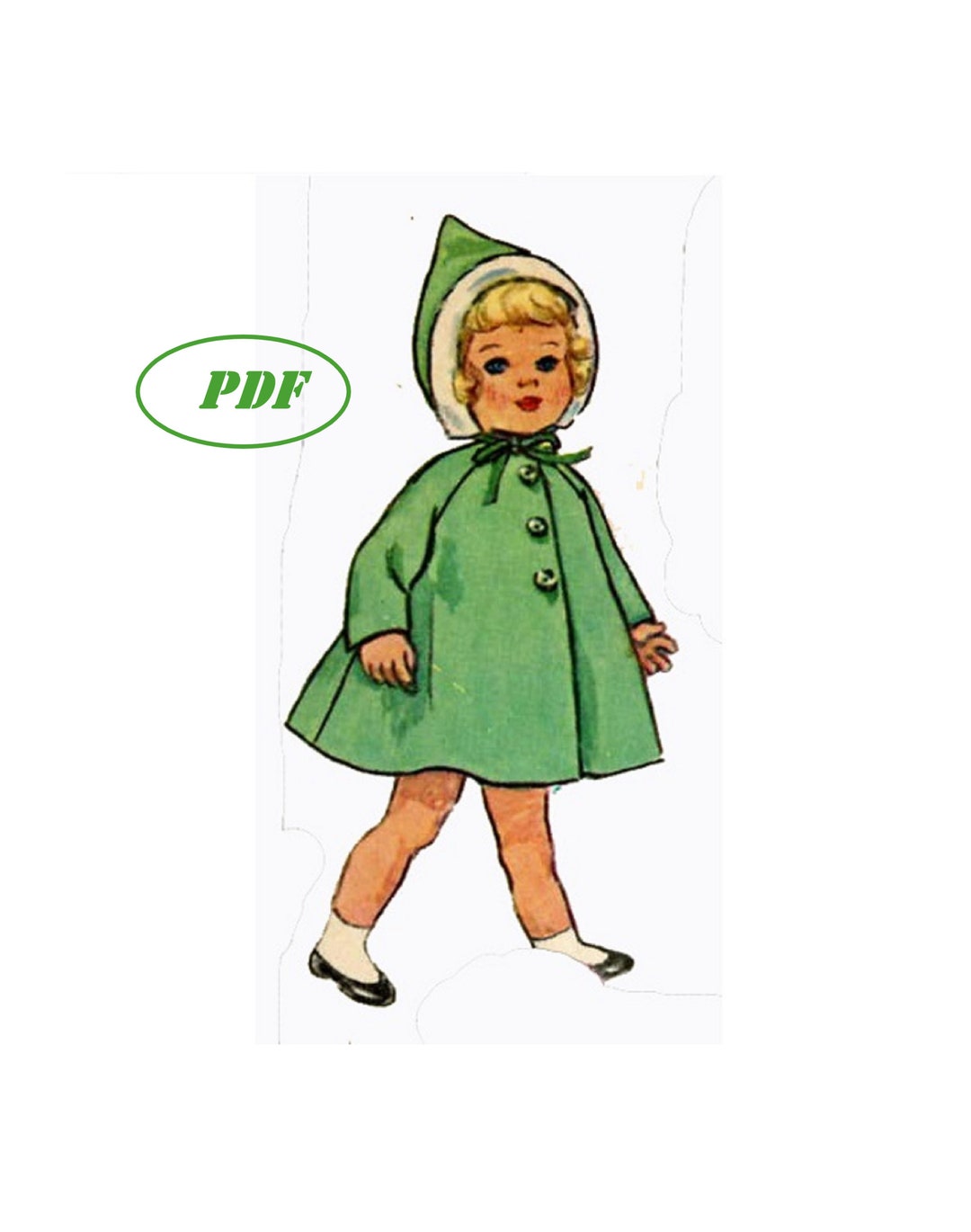 Vintage Doll Clothes Pattern 4652 for 20 1/2