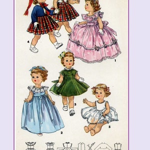 Saucy Walker Posie Bonny Braids  Doll Clothes PATTERN in Digital PDF format 1371 -23&quot;  Toni Walker dolls pleated skirt suspenders