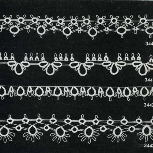Vintage Tatting PATTERN 4 Tatted Edges 3440 - 3443 PDF instant Downlo…