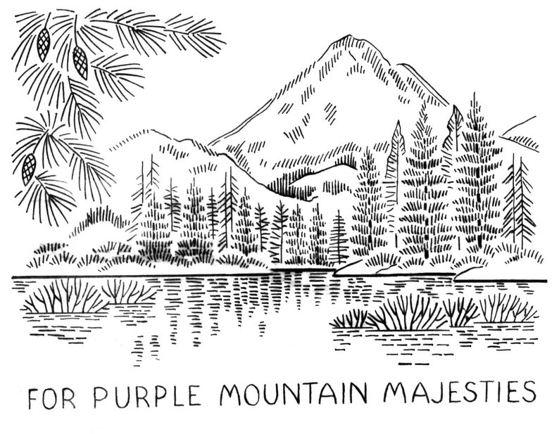 America the Beautiful Fruited Plain Purple Mountain Amber Etsy