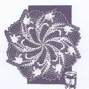 Digital Vintage Crochet Pattern 620 Filet crochet Picot mesh Doily 18 20 & 32 inches from yhe 1950s in PDF Instant Download