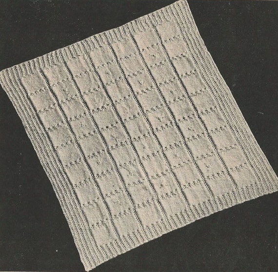 Digital Knitting Pattern Vintage Carriage Robe PATTERN Lovely | Etsy