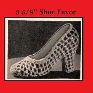 Digital Crochet Pattern - Sm Shoe Favor - For Wedding receptions or Baby Showers 5701 from Jan 1957 Workbasket Magazine FREE starch Recipes