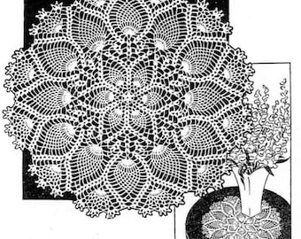 Vintage Crochet PATTERN 2517 Pineapple Doily 11 inch in size PDF instant Download