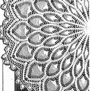 Vintage / Retro Crochet pattern 7014 PINEAPPLE  38&quot; Round Centerpiece Doily - 60&quot; Round Pineapple Tablecloth - Printable PDF Download