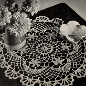 Doily Crochet PATTERN 7797 Round 12 inch Doily Pattern with instructions on how to Starch it In PDF Format Instant Download