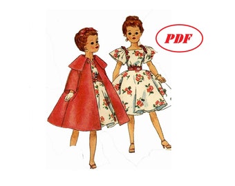 Patrón de ropa de muñeca retro/vintage 3252 para muñecas de moda de tacón alto de 21" Miss Revlon, Cissy y Toni - Descarga en formato PDF imprimible
