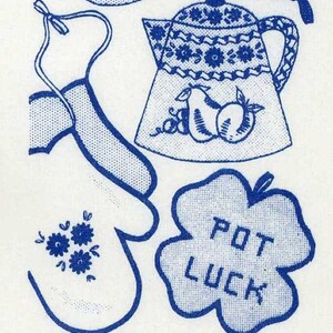 Digital Potholder PATTERN 524 Man & Woman Clock Coffee Pot Shamrock ...