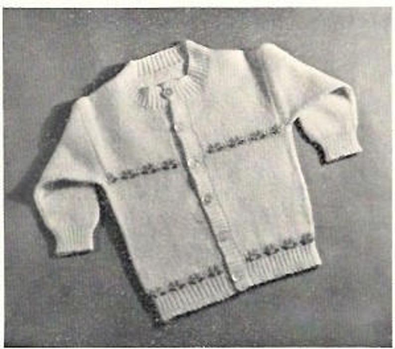 Vintage 1950s Knitting PATTERNS for Baby to Size 4 Sweaters - Etsy