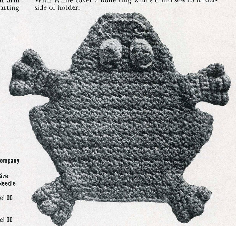 1950s Crochet PATTERNS 15 Potholders in PDF format instant download Cowboy Boot Horse image 3