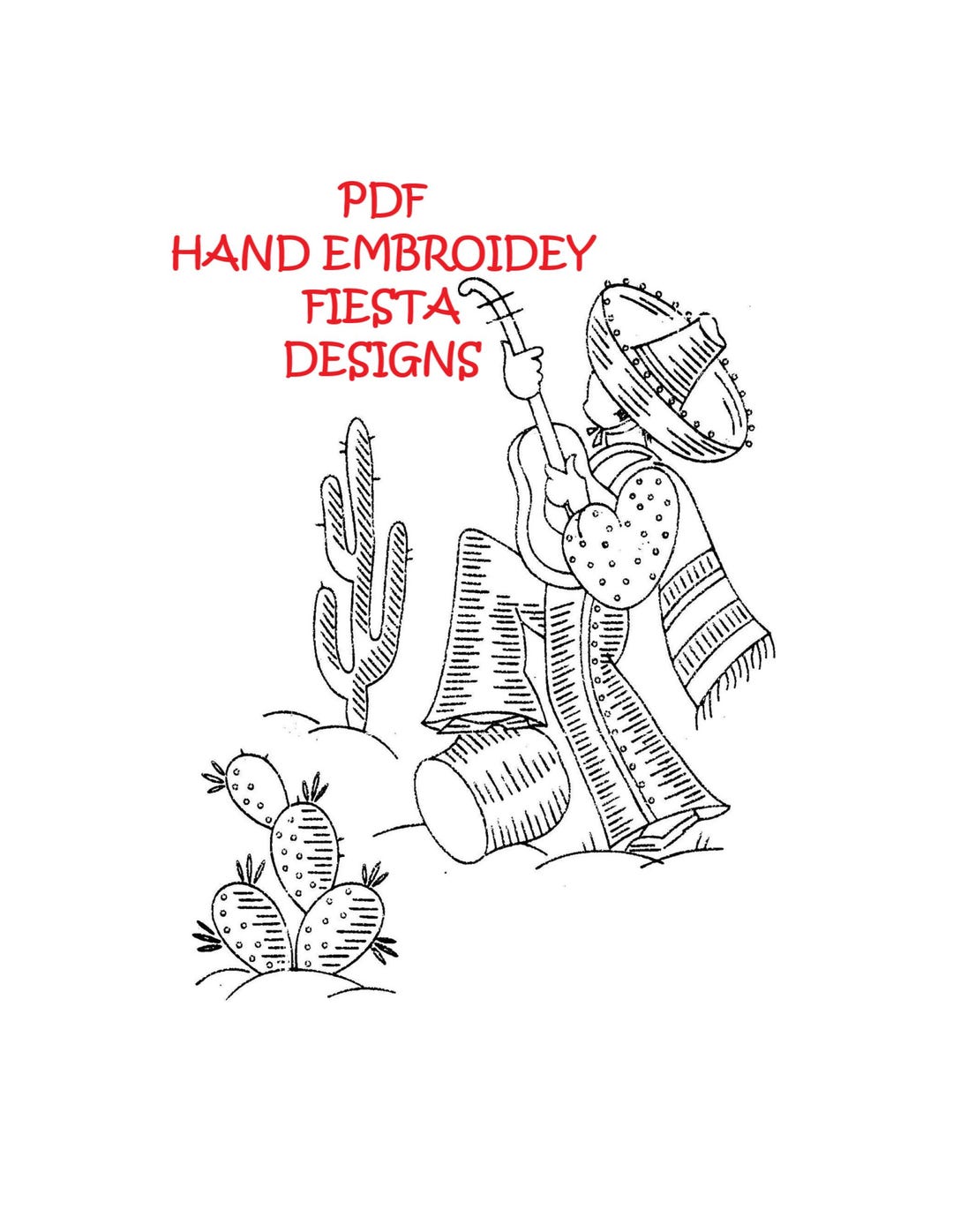 Digital Vintage Hand Embroidery PATTERN 133 Mexican Motifs Senior ...