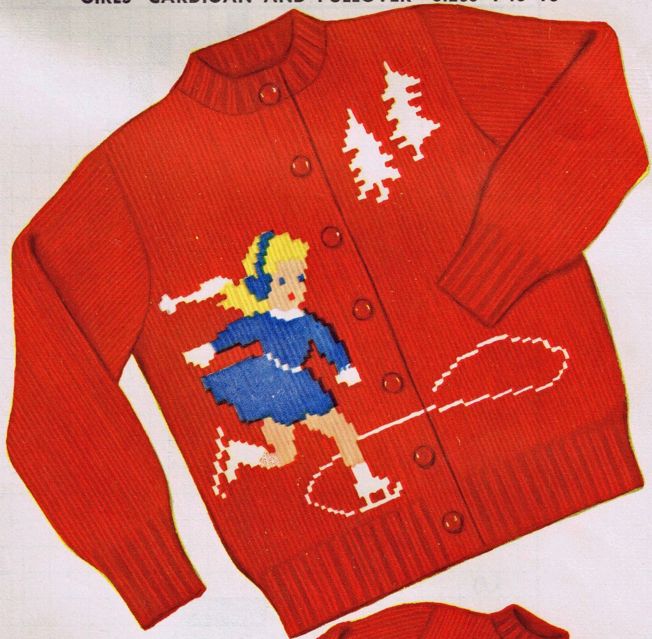 Buy Knitting PATTERN 410 Girls Sweater or Cardigan With a Graph of Online in India - Etsy Buy Knitting PATTERN 410 Girls Sweater or Cardigan With a Graph of Online in India - Etsy