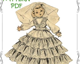 Toni and Sweet Sue Vintage Doll Clothes Pattern - Instant PDF Download - Wardrobe for 16" Walker dolls Handmade Gift for a Doll Collector