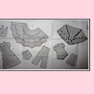 Vintage Crochet pattern 7362 Barbie Midge Teen Doll Clothes Shawl Cape Gown Dress Shorts Pants Granny Square vest - Printable PDF Download