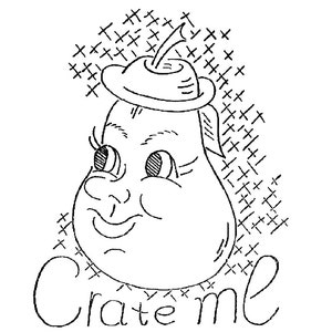 Digital Hand Embroidery transfer 3580 Animated Fruit Cake Me Crave Me Freeze Me Pie Me Slice Me Squeeze Me Bake Me Potholder