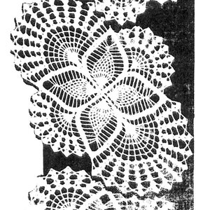 Vintage Crochet PATTERNS 7019 Three Doily  Pineapple pattern from the 1960s in PDF instant download