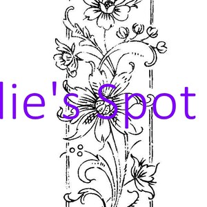 30s Digital Hand Embroidery 733 Floral Guest Towel motifs, Sprays of Flowers for Clothing Kerchiefs Doilies Tea Cloths image 7