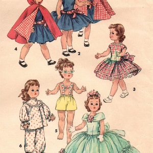 Puppenkleidung PATTERN 1405 Toni Walker Sweet Sue Miss Curity Harriet Hubbard Revlon - 14&quot;oder P91 Ballkleid Cape Pyjamas - Eine Digitale PDF Datei