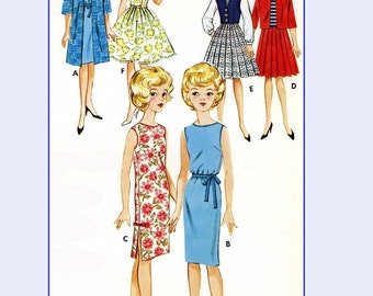 Tammy Suzie Jan Terry 12" Doll Clothes PATTERNS 2931 Shift Dress Beach Dress Pleated Skirt Coat Vest Tailored Blouse Digital pattern