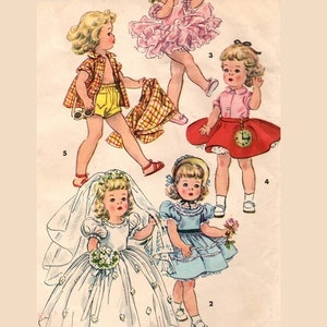 Old Fashion Doll Clothes PATTERN 4909 for 14&quot; Toni Walker Sweet Sue Harriet Hubbard Ayer Revlon - Printable PDF Download