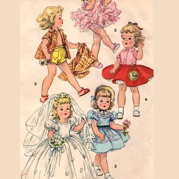 Digital Doll Clothes PATTERN 4909 for 16" Toni Walker Sweet Sue Harriet Hubbard Ayer Revlon by Ideal  PDF file emailed 2U