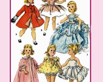 MODELLO di abbigliamento per bambole per 15" Sweet Sue Toni Walker Revlon Harriett Hubbard Ayer di American Character con file PDF in vita da 6" inviato via email 2U