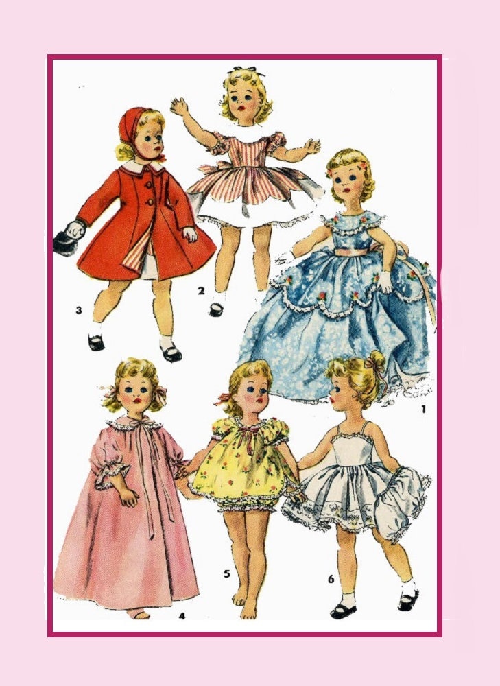 Toni Vtg 1950s Dress Coat Pattern ~ 15" Sweet Sue Miss Revlon Maggie 