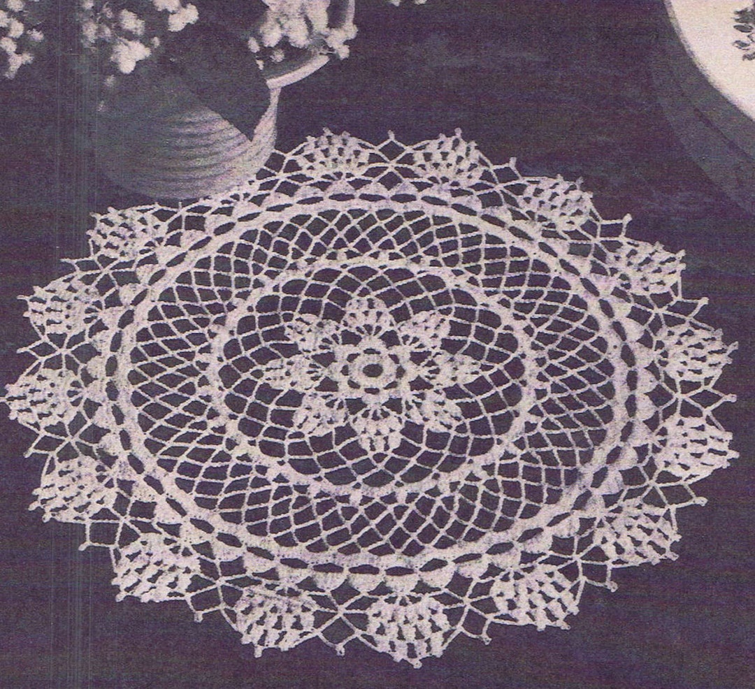 Vintage Crochet PATTERN 4403 Doily 8 Pointed Star 9 3/4 Inch 1940s PDF ...