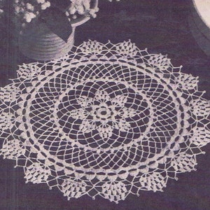 Vintage Crochet PATTERN 4403 Doily 8 pointed Star 9 3/4 inch 1940s PDF Instant Download