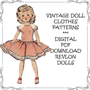PDF Vintage Doll Clothes Sewing Patterns for 10 1/2 Miss Revlon, Jill, Jan - Instant Download - Doll Collector&#39;s Gift