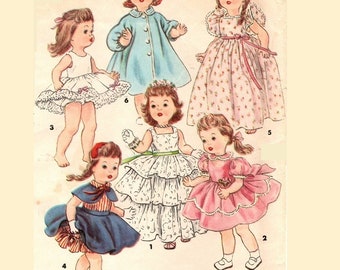 Saucy Walker Doll Clothes PATTERN in Digital PDF format 4908 - 17" Bonny Braids  dolls by Ideal 1950s