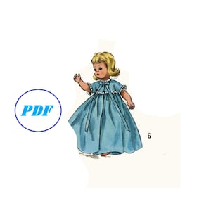 Vintage / Retro Doll Clothes pattern 1809 for 8" Alexander-Kins Ginny Muffie - Pre Teen dolls - Flat footed - Printable PDF Download