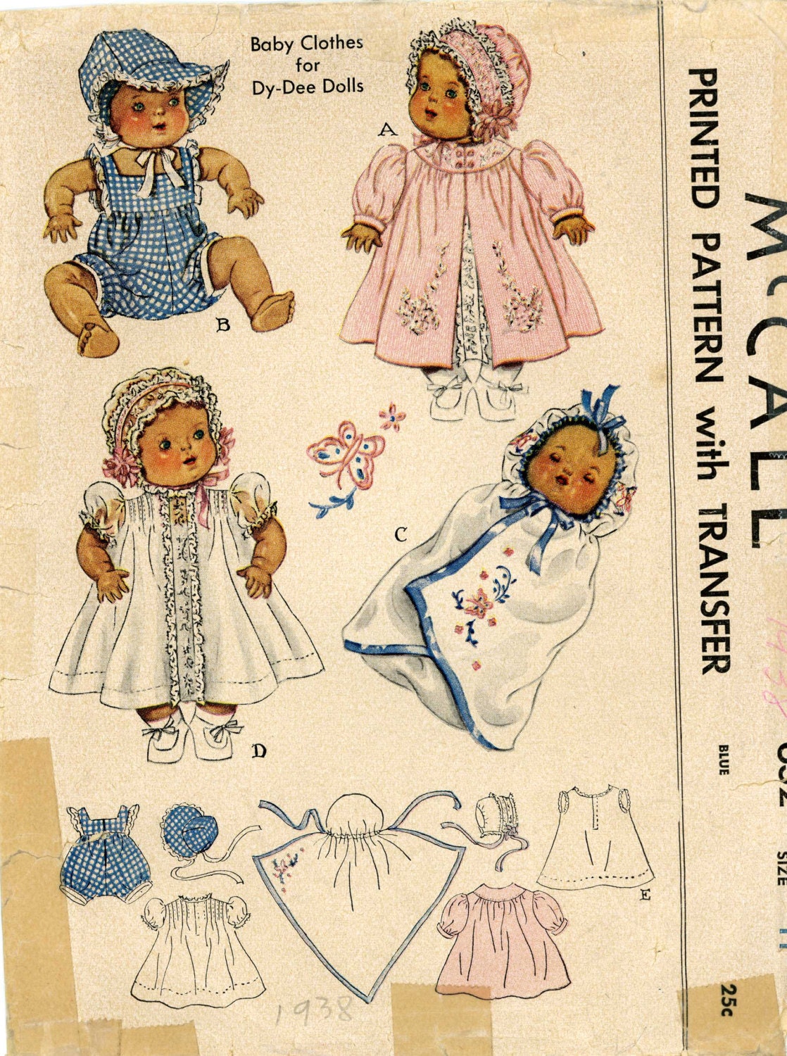 Vintage Doll Clothes PATTERN 632 for 15 Dy Dee Little Etsy UK